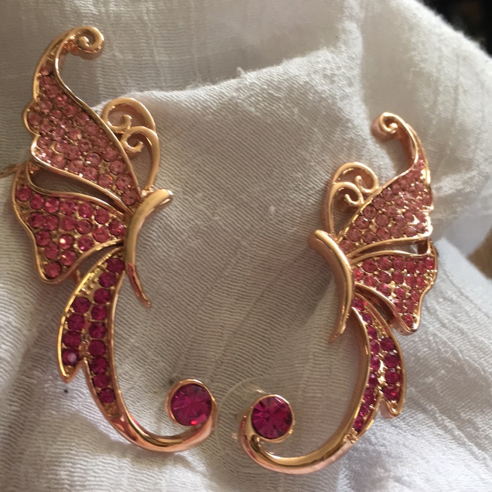 Butterfly Pink Topaz Earrings